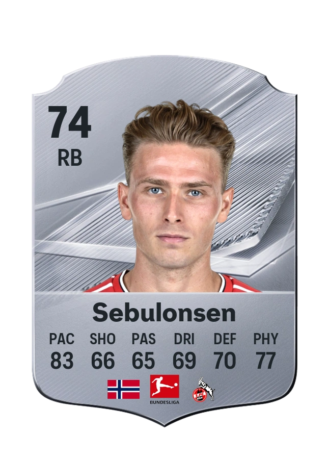 Sebastian Sebulonsen, Common card, rated 74