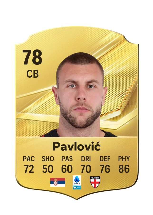 Strahinja Pavlović, Common card, rated 78