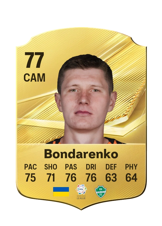 Artem Bondarenko, Common card, rated 77