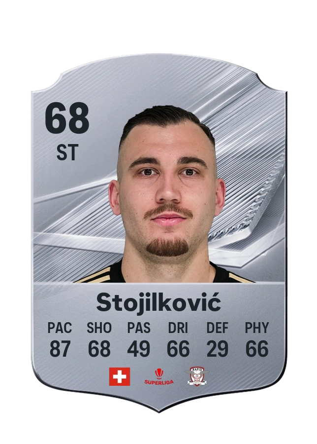 Filip Stojilković, Common card, rated 68