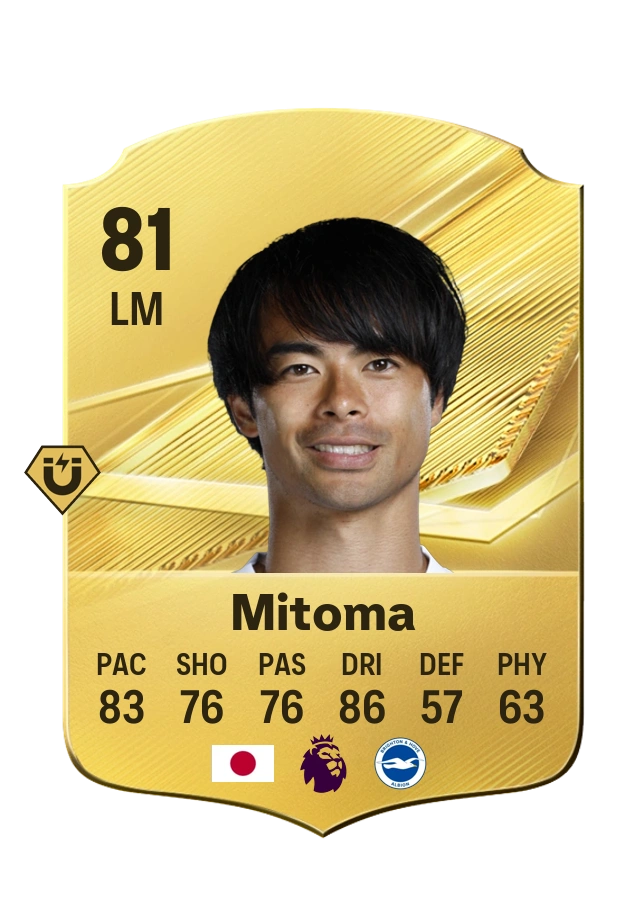 Kaoru Mitoma, Common card, rated 81