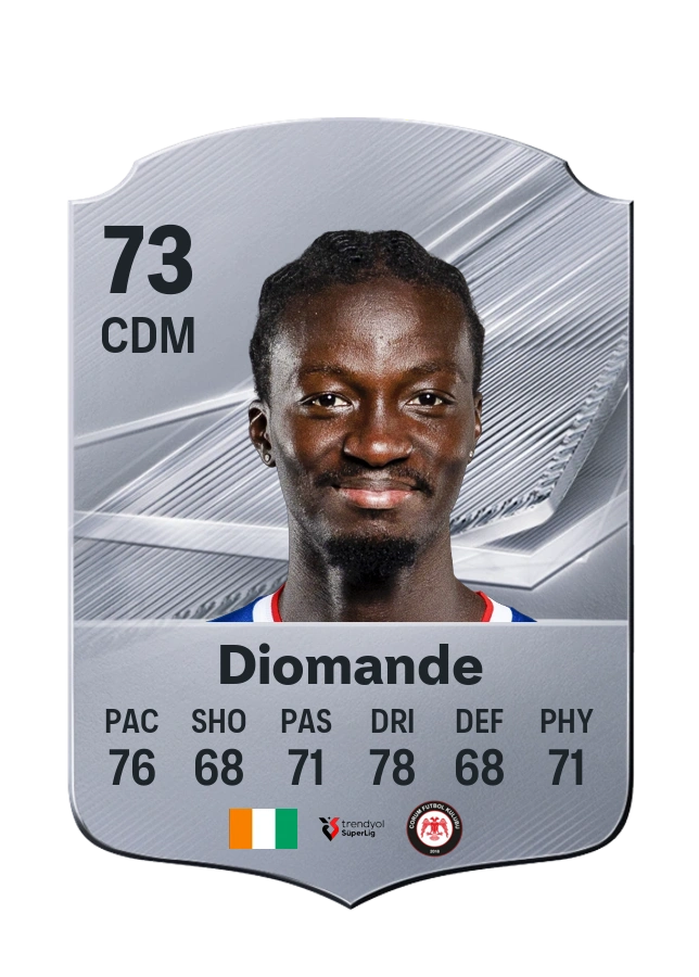 Mohammed Diomande, Common card, rated 73