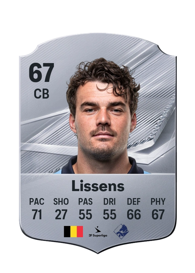 Lucas Lissens, Common card, rated 67