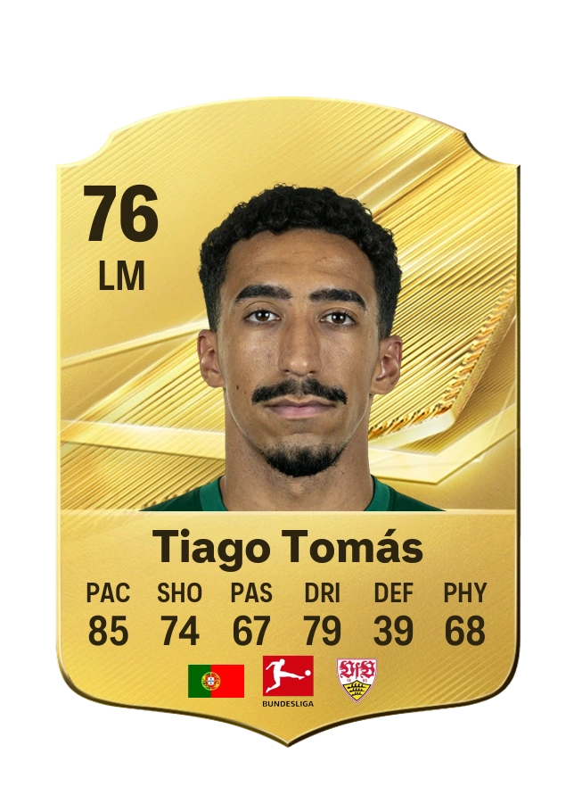 Tiago Tomás, Common card, rated 76