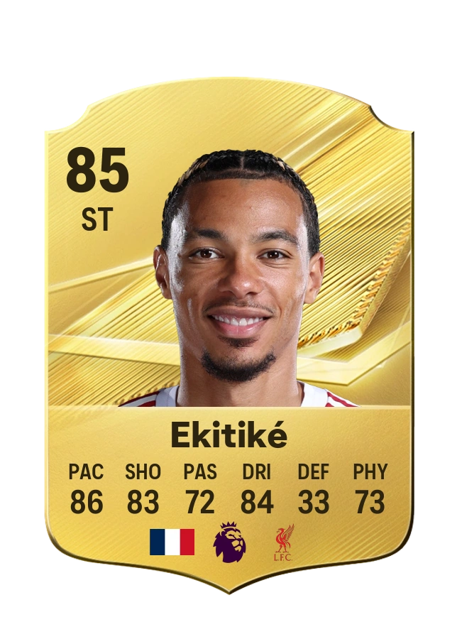 Hugo Ekitiké, Common card, rated 85