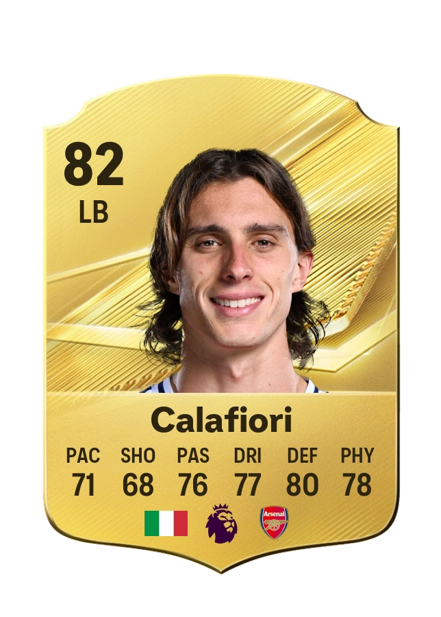 Riccardo Calafiori, Common card, rated 82