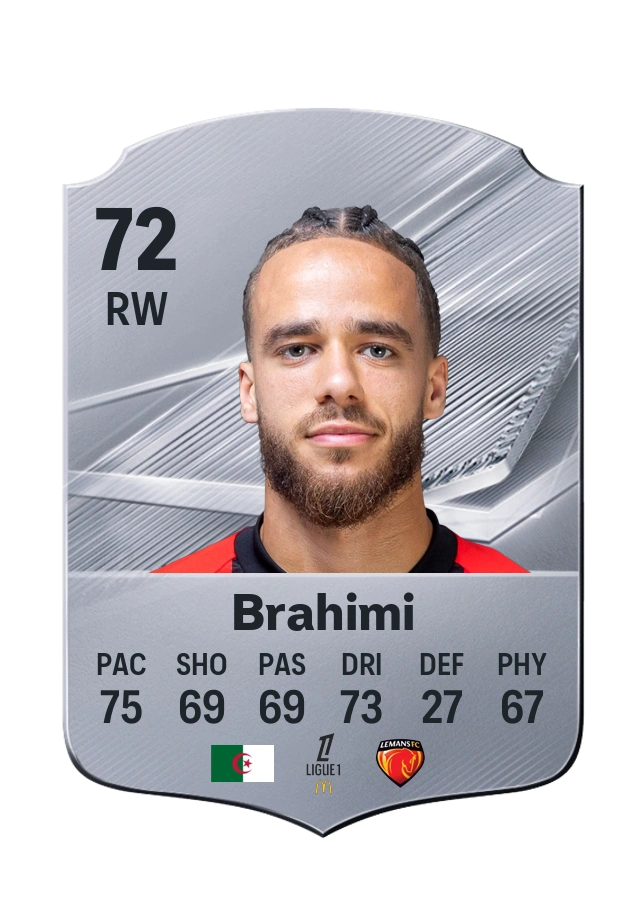 Billal Brahimi, Common card, rated 72