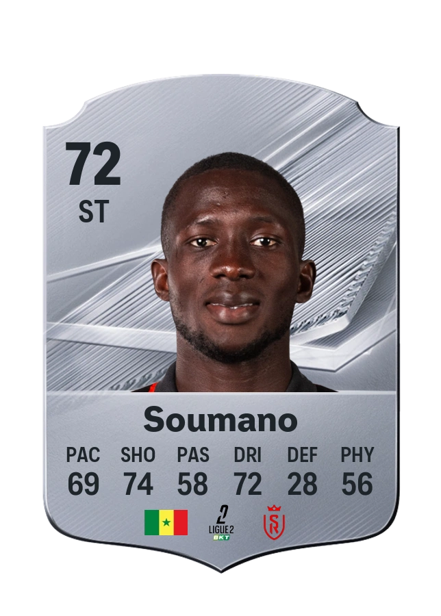 Carta Common de Sambou Soumano, overall 72