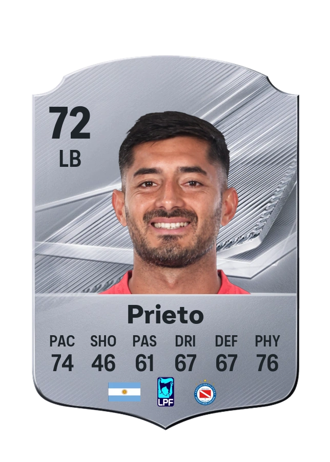 Sebastián Prieto, Common card, rated 72
