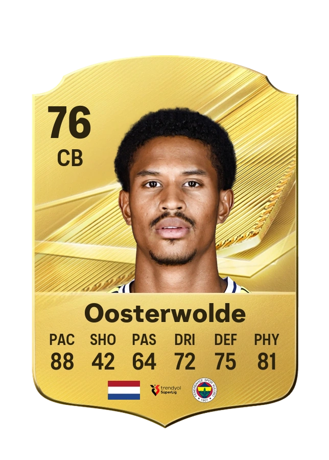 Common-Karte von Jayden Oosterwolde, Wertung 76