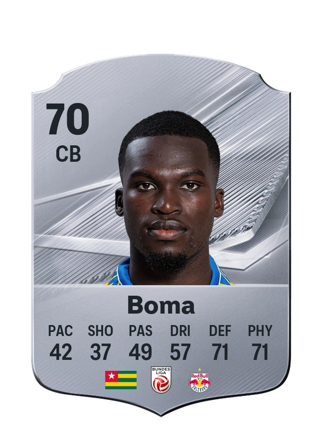 Kévin Boma, Common kartı, reyting 70