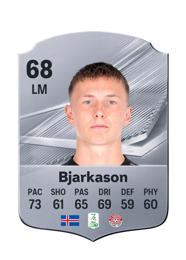 Bjarki Steinn Bjarkason, Common-kaart, rating 68