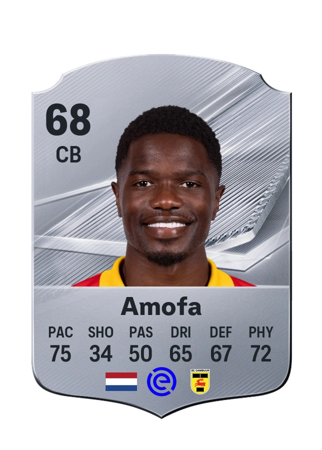 Carta Common de Jamal Amofa, valoración 68