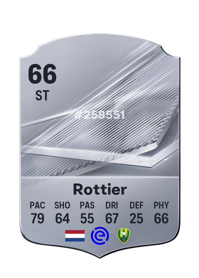 Evan Rottier, Common card, rated 66