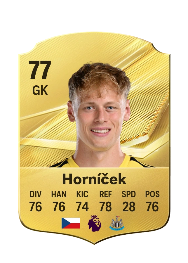 Lukáš Horníček, karta Common, ocena 77