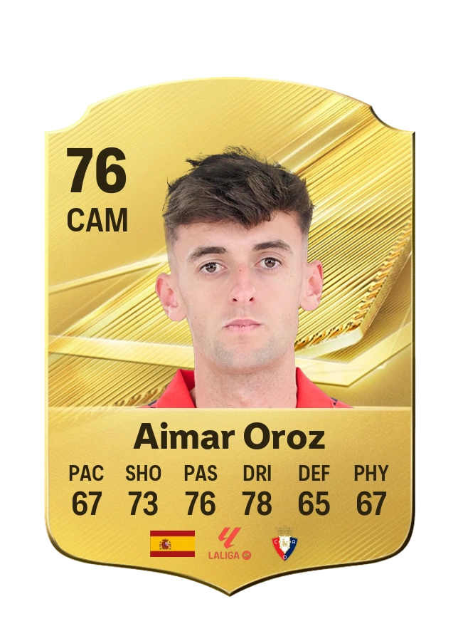 Aimar Oroz, Common card, rated 76