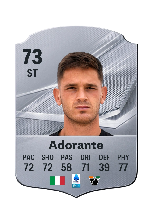 Carta Common de Andrea Adorante, overall 73