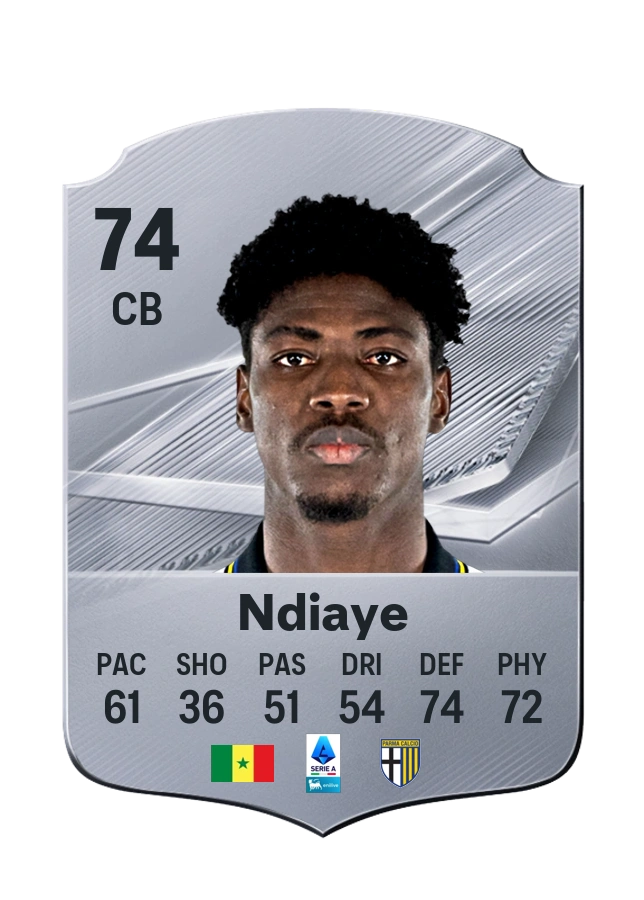 Abdoulaye Ndiaye, Common-kaart, rating 74