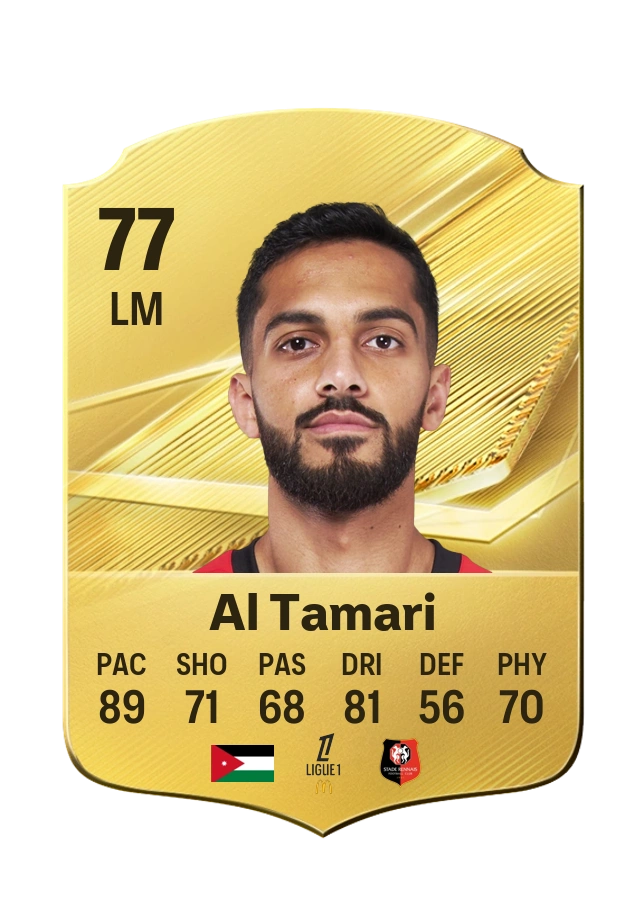 Mousa Al Tamari, Common card, rated 77