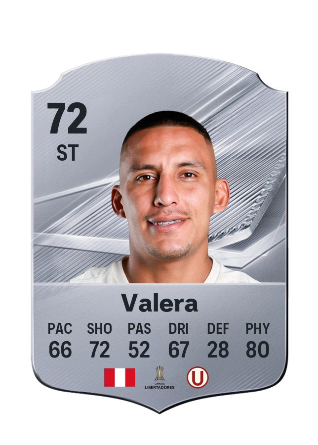 Alex Valera, Common card, rated 72