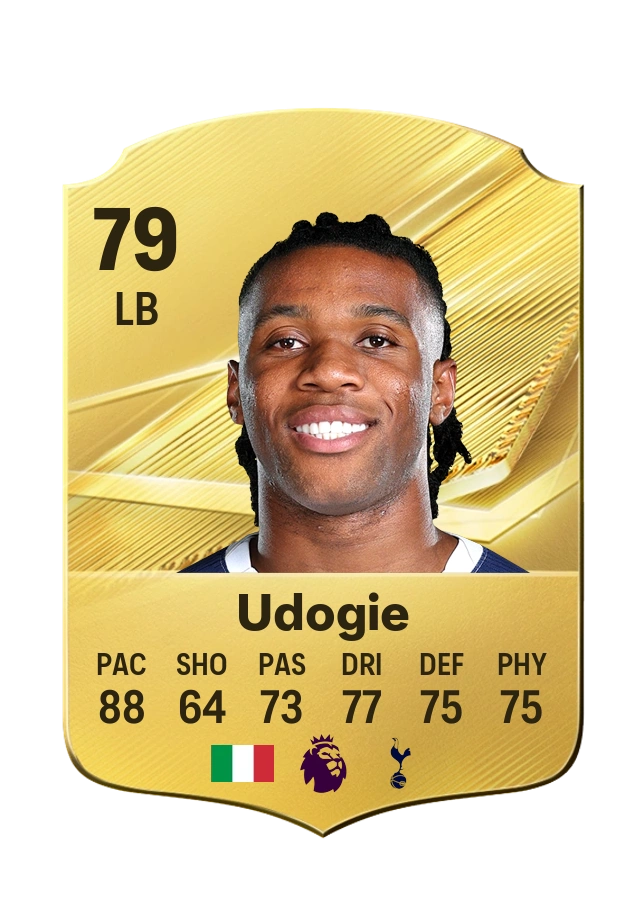 Destiny Udogie, Common card, rated 79