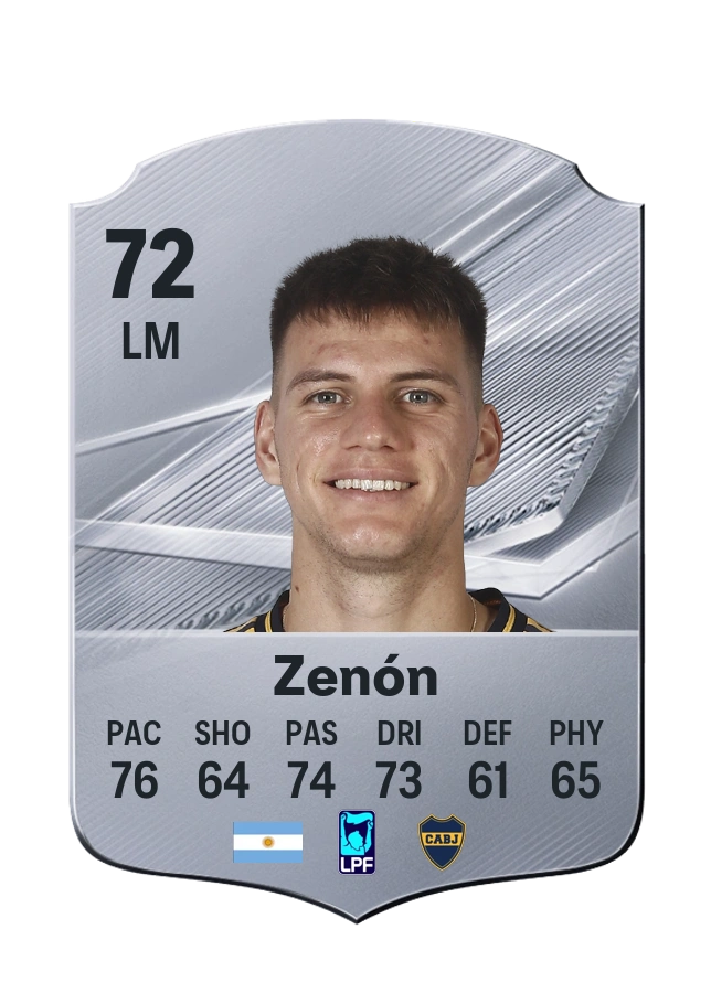 Kevin Zenón, Common card, rated 72