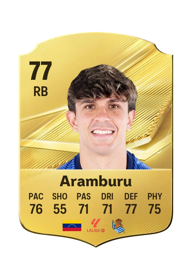 Jon Mikel Aramburu, Common card, rated 77