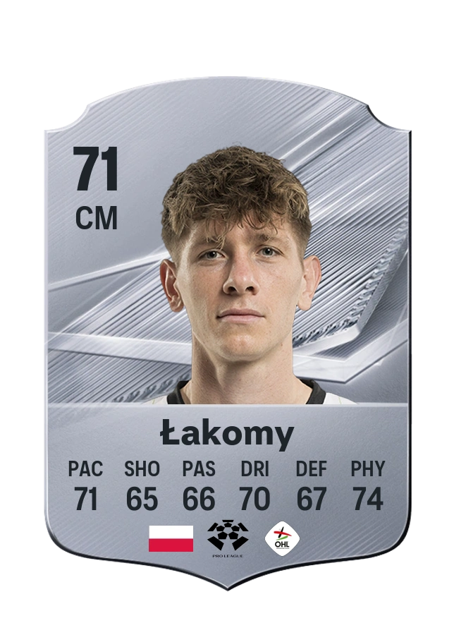 Łukasz Łakomy, Common card, rated 71