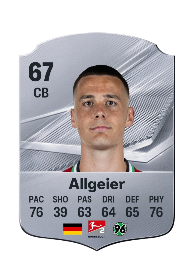Bastian Allgeier, Common card, rated 67