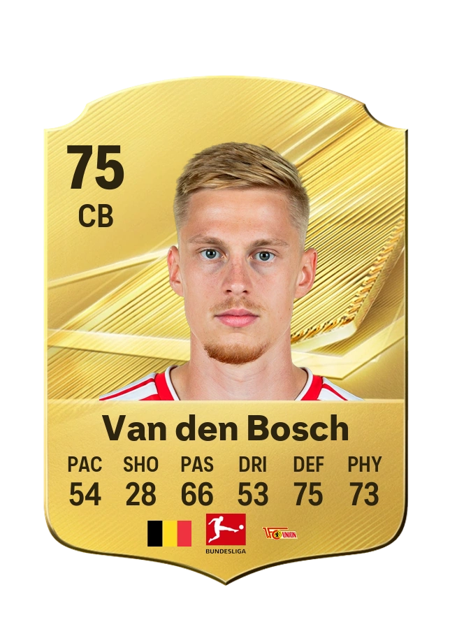 Zeno Van den Bosch, Common card, rated 75