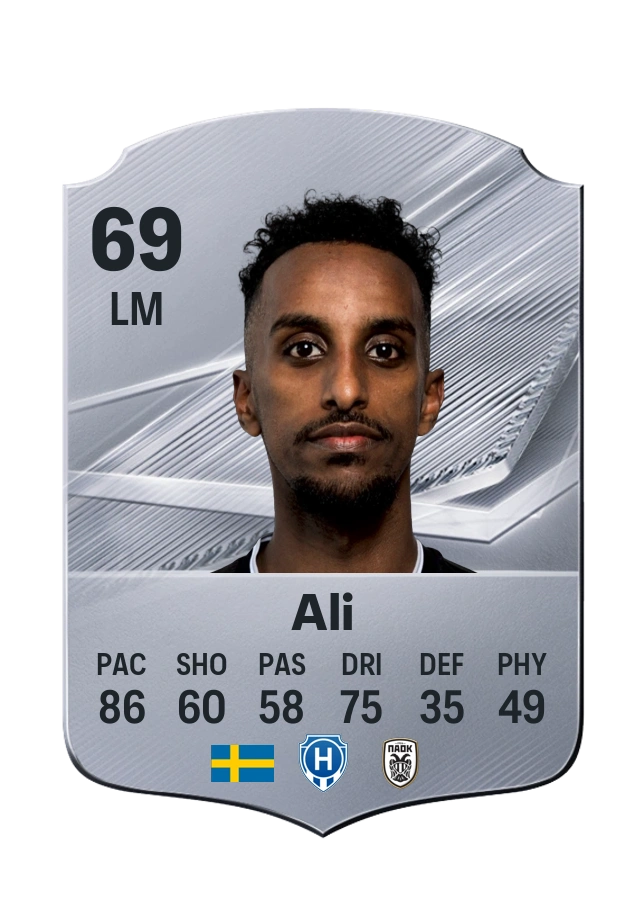 Taha Ali, Common-kaart, rating 69
