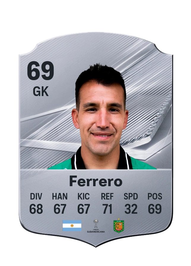 Carta Common de Facundo Ferrero, valoración 69