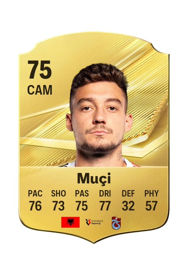 Ernest Muçi, Common card, rated 75