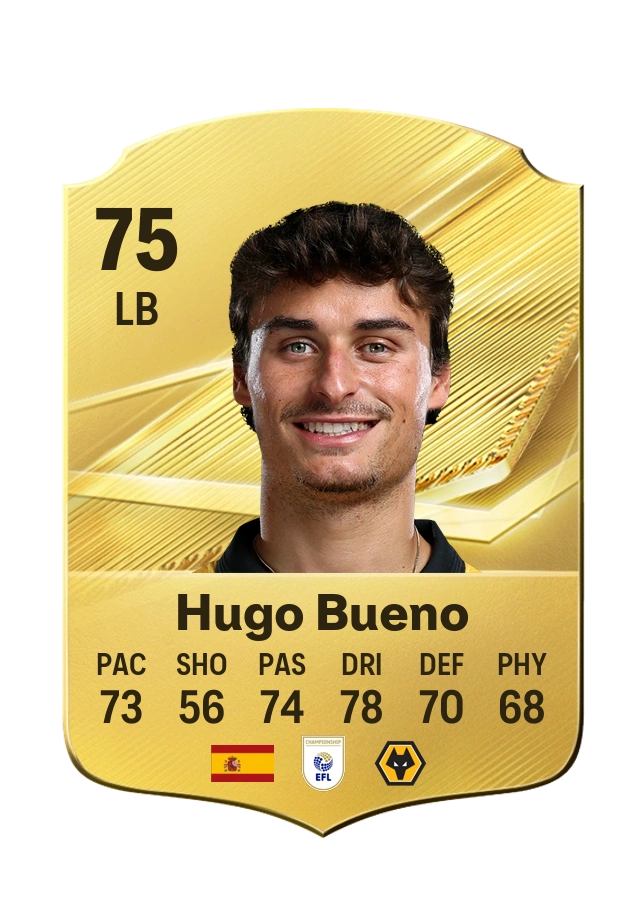 Hugo Bueno, Common card, rated 75