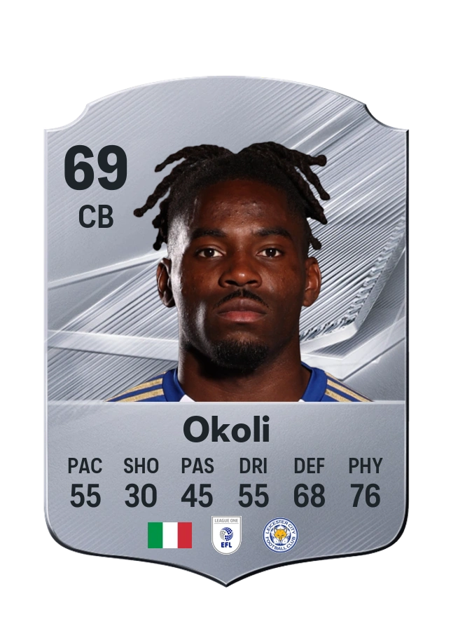 Carta Common de Caleb Okoli, overall 69