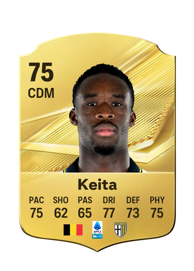 Mandela Keita، بطاقة Common، بتقييم 75