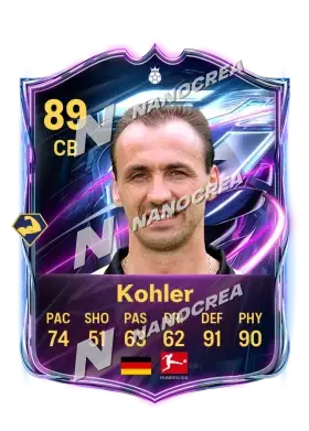 Carta Base Hero de Jürgen Kohler, valoración 89