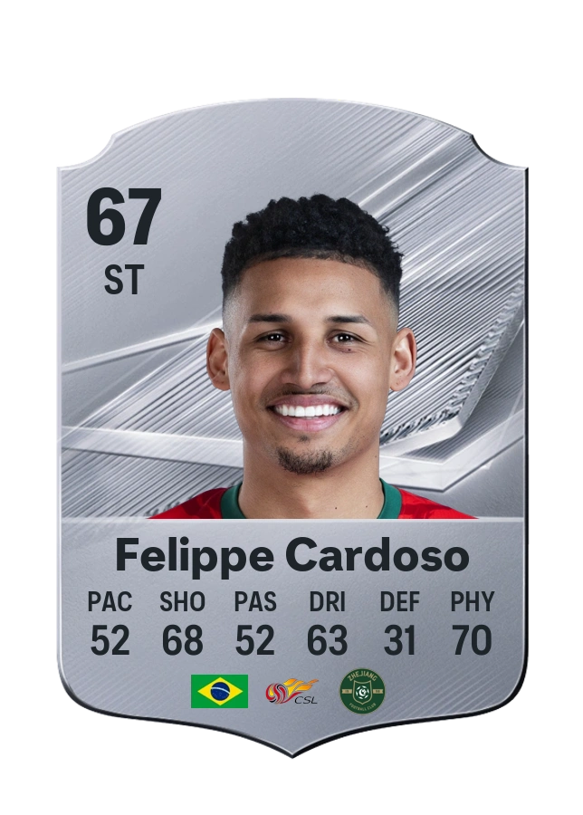 Felippe Cardoso, Common card, rated 67