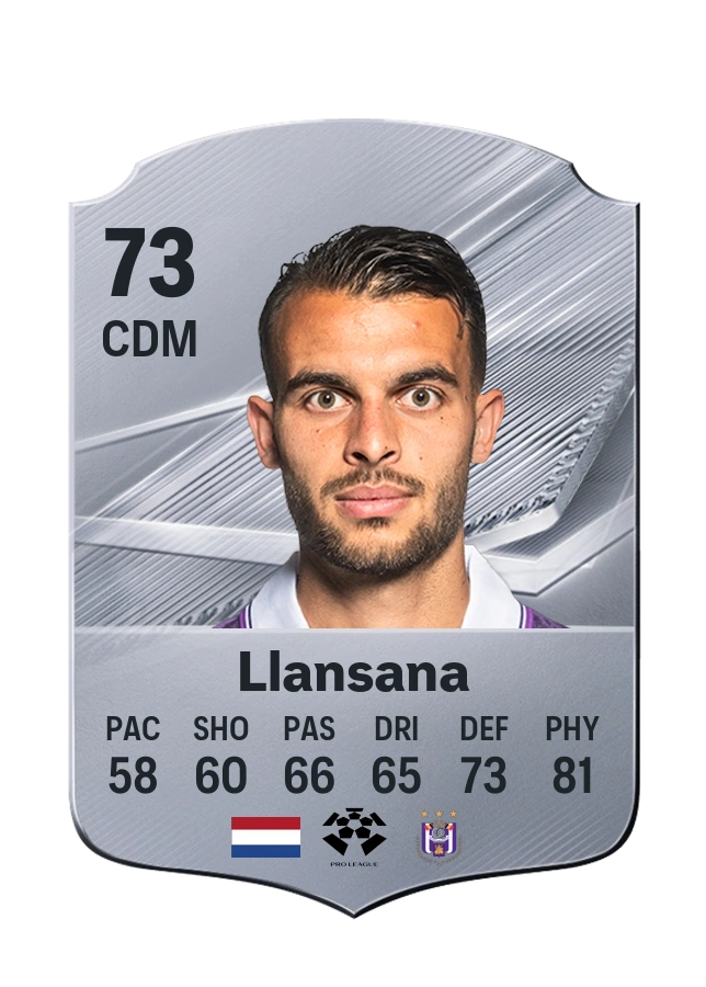 Enric Llansana, Common card, rated 73