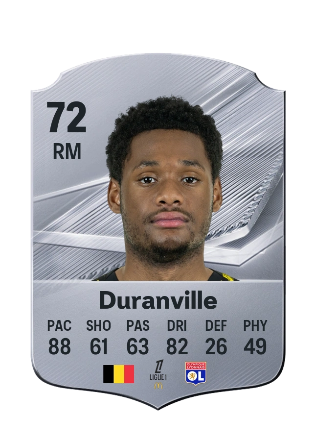 Carta Common de Julien Duranville, overall 72
