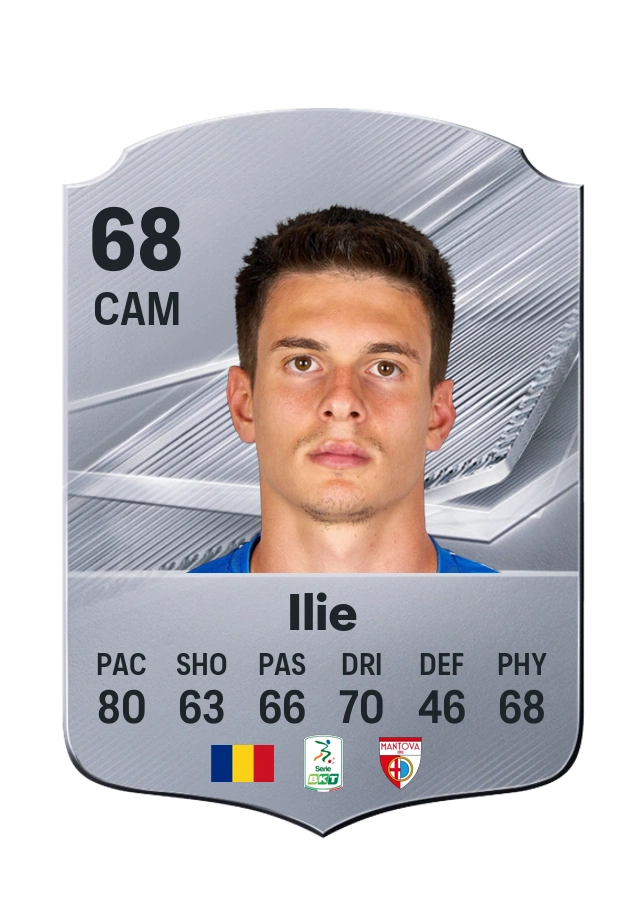 Rareș Andrei Ilie, Common card, rated 68