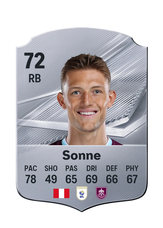 Oliver Sonne, Common card, rated 72