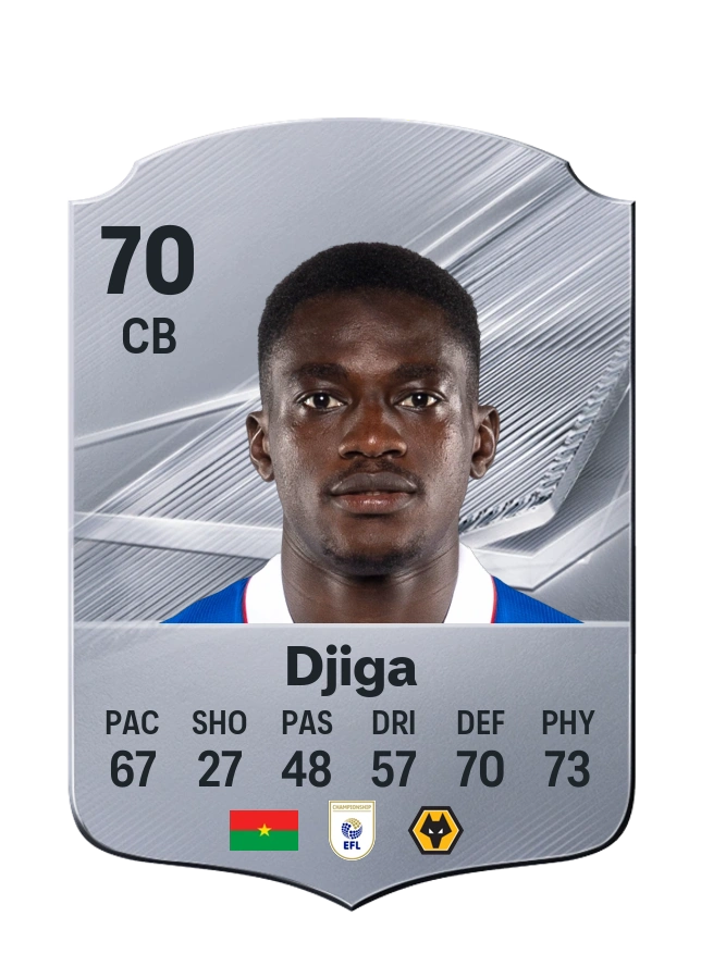Nasser Djiga, karta Common, ocena 70