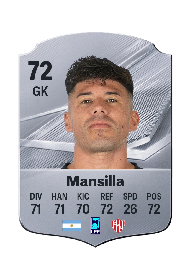 Matías Mansilla, Common card, rated 72