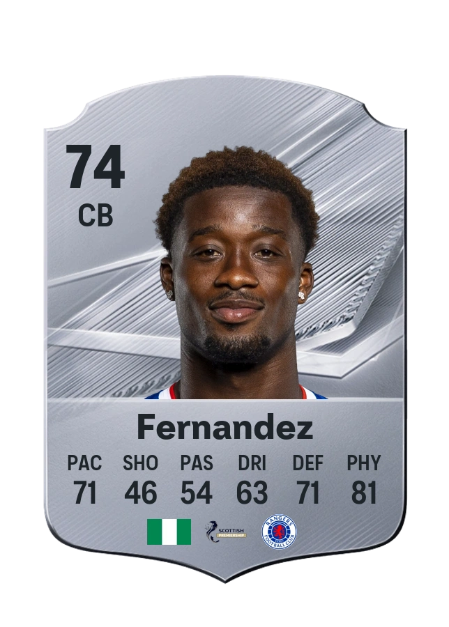 Emmanuel Fernandez, Common kartı, reyting 74