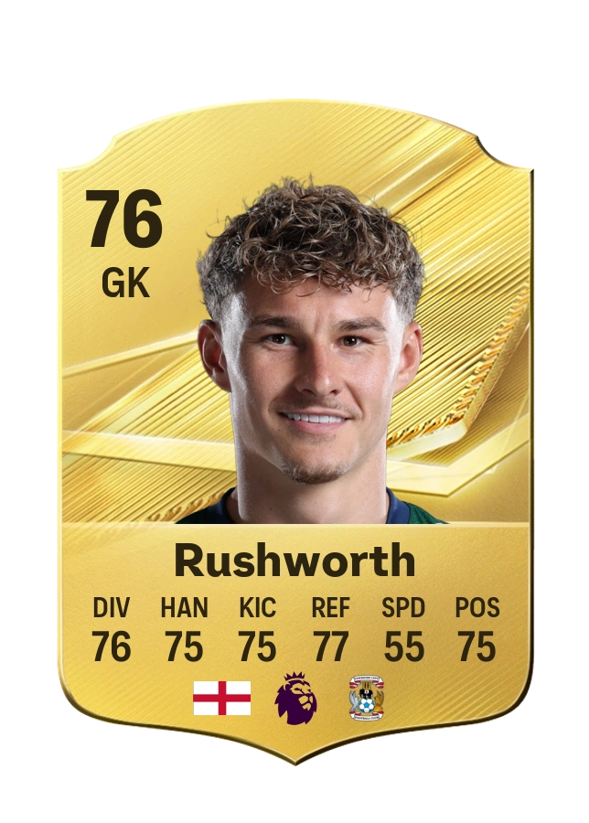 Carl Rushworth, Common-kaart, rating 76