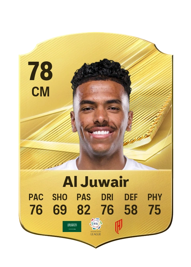 Musab Al Juwair, Common card, rated 78