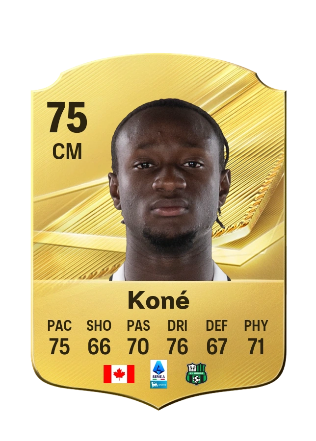 Carta Common di Ismaël Koné, valutazione 75