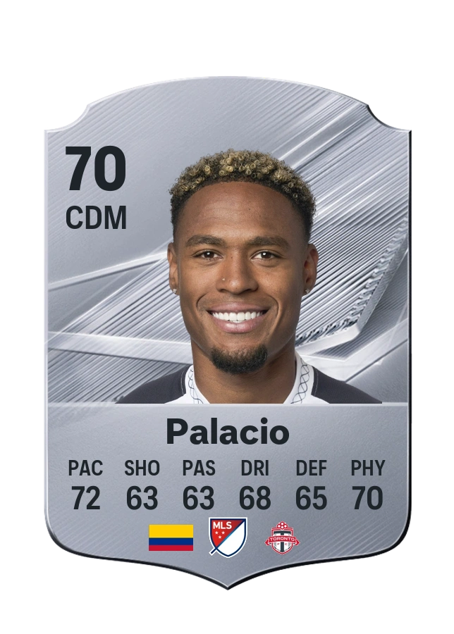 Nelson Palacio, Common card, rated 70