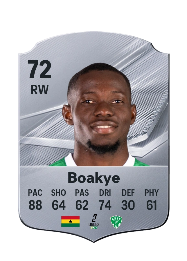 Augustine Boakye, Common kartı, reyting 72